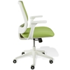 Camilla Mesh Back Office Chair- White Base, Green Upholstery - UNIQ-X5380