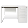 Pearl Office Desk and Filing Cabinet in White - UNIQ-580-WH