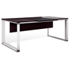 Professional 71" Executive Desk - Brushed Aluminum, Espresso Top - UNIQ-X586-ESP