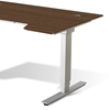 Sit &amp; Stand Adjustable Height Desk - Walnut - UNIQ-X76532-WAL