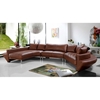 Jupiter Curved Leather Sectional Sofa with Chaise - VIG-0510-HL