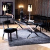 Armani Xavira Black Table with X Base - VIG-AA815-180-DESK