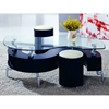 Reese Contemporary S-Shaped Coffee Table with Stools - VIG-C200-CT
