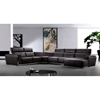 Tempo Leather Sectional Sofa with Chaise - VIG-TEMPO