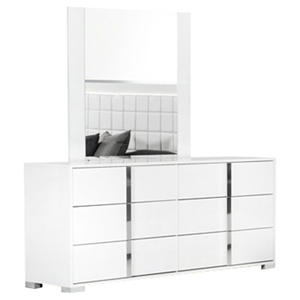 Modrest San Marino Dresser - White, 6 Drawers 