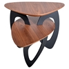 Modrest Sprig End Table - Walnut, Black - VIG-VGBBLH1615B