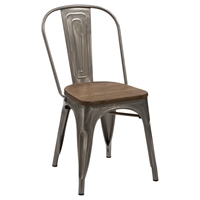 Modrest Jethro Modern Dining Chair - Gray and Brown (Set of 2)