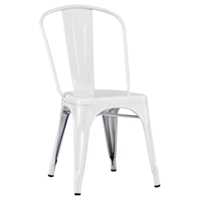 Modrest Elan Modern Metal Side Chair - White (Set of 4)