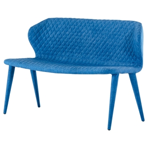 Modrest Astoria Fabric Dining Bench - Blue 