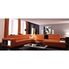 Divani Casa Polaris Bonded Leather Sectional Sofa - Orange - VIG-VGEV5022-BND-OR