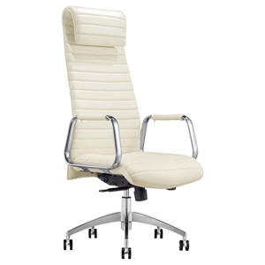 Modrest Mayer Office Chair - White, High Back 