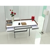 Nova Domus Branton Office Desk - White and Walnut - VIG-VGGUVIG-OT-001