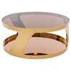Modrest Chandon Modern Round Coffee Table - Gold - VIG-VGHBN931E