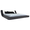 Marquee Platform Queen Bed with LED Lights - Black, White - VIG-VGINMARQUEE-Q