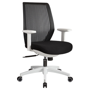 Modrest Bayer Modern Office Chair - Black and White 