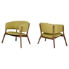 Modrest Dante Modern Accent Chair - Gold and Walnut (Set of 2) - VIG-VGMAMI-435-GLD
