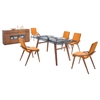Modrest Zeppelin Dining Table - Walnut, Smoked Glass - VIG-VGMAMIT-1111