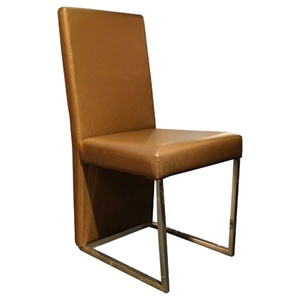 A&X Modern Leatherette Dining Chair - Gold (Set of 2) 