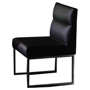 A&X Modern Leatherette Dining Chair - Black (Set of 2) 