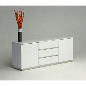 A&X Skyline Buffet - 3 Drawers, 2 Doors, White Lacquer 