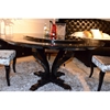 A&X Chic Round Crocodile Lacquer Table - Black - VIG-VGUNAC836-150