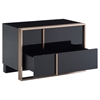 Nova Domus Cartier Modern Right Nightstand - Black and Brushed Bronze - VIG-VGVC-A002-N-R