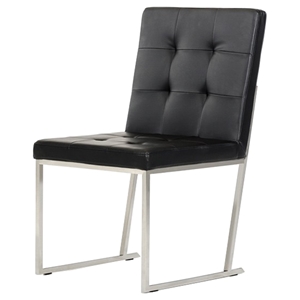 Modrest Click Modern Leatherette Dining Chair - Black (Set of 2) 