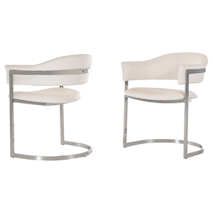 Modrest Allie Leatherette Dining Chair - White 