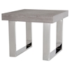 Modrest Lola End Table - Gray and Chrome - VIG-VGVCET8922