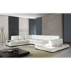 Divani Casa Leather Sectional Sofa with Light - White - VIG-VGYIT35-1