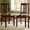 Meridian Slat Back Dining Chair - Cappuccino Finish (Set of 2) - WAL-CHM2CNO