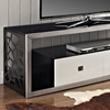 Modern Mosaic 60 Inch Steel TV Stand - Brushed Silver, 2 Drawers - WAL-V60MSC