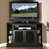 Cottage Style 52 Inch Corner TV Console - Black Finish - WAL-W52CCRBL
