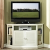 Cottage Style 52 Inch Corner TV Console - White Finish - WAL-W52CCRWH
