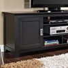70 Inch Wood TV Console with Sliding Doors - Black Finish - WAL-W70C25SDBL