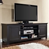 70 Inch Wood TV Console with Sliding Doors - Black Finish - WAL-W70C25SDBL