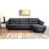 Bailey Black Leather Sectional with Chaise - WI-1252-M9812