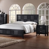 Montserrat 5-Piece Queen Bedroom Set - Black Checkered Veneer - WI-1477-5-PC-BEDROOM-SET