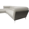 Quall Faux Leather Sectional Sofa - Gray - WI-1883-CU015-CU001-LFC