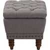 Annabelle Upholstered Storage Ottoman - Button Tufted, Light Gray - WI-217-LIGHT-GRAY