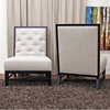 Bristol Tufted Grey Linen Modern Lounge Chair (Set of 2) - WI-2363-C279-CHAIR
