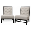 Bristol Tufted Grey Linen Modern Lounge Chair (Set of 2) - WI-2363-C279-CHAIR