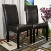 Tressa Dark Brown Leather Dining Chair - WI-2366-BR