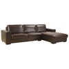 Susanna Dark Brown Leather Large Sectional with Chaise - WI-3022-001-DARK-BROWN-X