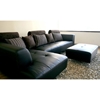 Everett Leather Sectional with Chaise and Ottoman - WI-587-M9812