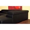 Griffin Black Premium Leather Sectional with Chaise - WI-711-O7009