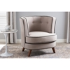 Albany Upholstered Accent Chair - Button Tufted, Beige - WI-805-BEIGE