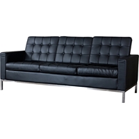 Connoisseur Living Room Sofa - Button Tufted, Black