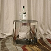 Genesis Steel and Tinted Glass Modern End Table - WI-931B2-GR