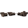 Hollace 3-Piece Microsuede Living Room Set - Taupe - WI-98240-BROWN-3PC-SET